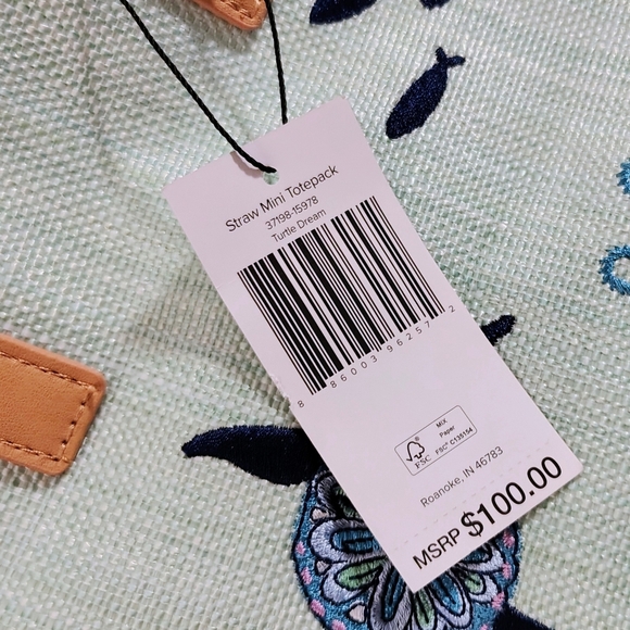 Vera Bradley Sea Turtle Mini Backpack - Picture 2 of 8